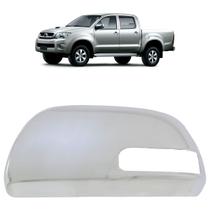 Capa Retrovisor Hilux 2005 2006 2007 2008 2009 2010 2011 2012 2013 2014 2015 Cromada Acabamento Liso