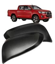 Capa Retrovisor Hilux 2016 até 2024 Pickup Sw4 Rav4 Corolla Cross Preta Par 2 Peças