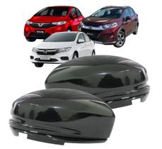 Capa Retrovisor Honda Fit 14 até 21 City Wrv 18 até 21 Sem Furo Pisca Par 2pçs