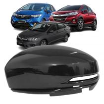Capa Retrovisor Honda Fit 2014 até 2021 City WRV 2018 até 2021 Com Furo de Pisca