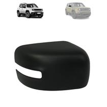 Capa retrovisor jeep renegade 2015 a 2022 com furo pisca preta lado direito