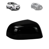 Capa retrovisor nissan march 2012 a 2016 black piano lado direito Capa retrovisor nissan march 2012 a 2016 black piano lado direito
