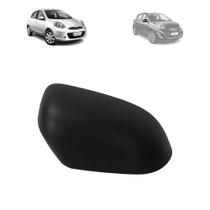 Capa retrovisor nissan march 2012 a 2016 preta lado direito
