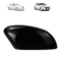Capa retrovisor nissan versa 2015 a 2021 com furo pisca black piano lado direito Capa retrovisor nissan versa 2015 a 2021 com furo pisca black piano lado direito