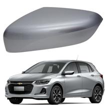 Capa Retrovisor Onix 2020 2021 2022 2023 2024 2025 Lado Esquerdo Prata Shark Sem Furo Sensor Original