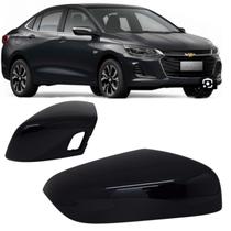 Capa Retrovisor Onix 2020 2021 2022 2023 2024 2025 Preto Ouro Negro Lado Direito Com Furo Sensor