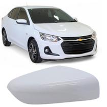 Capa Retrovisor Onix Plus 2020 2021 2022 2023 2024 2025 Lado Direito Branco Summit Sem Furo Sensor