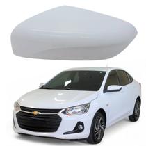 Capa Retrovisor Onix Plus 2020 2021 2022 2023 2024 2025 Lado Esquerdo Branco Summit Sem Furo Sensor