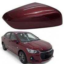 Capa Retrovisor Onix Plus 2020 2021 2022 2023 2024 2025 Vermelho Carmim Lado Direito Sem Furo Sensor