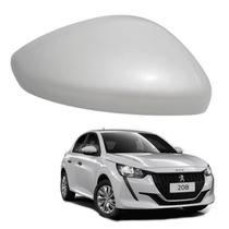 Capa Retrovisor Peugeot 208 2013 2014 2015 2016 2017 2018 2019 2020 2021 2022 2023 2024 Lado Direito Branco Nacre Perolizado Original