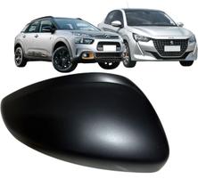 Capa Retrovisor Peugeot 208 2020 até 2023 C4 Cactus 2019 até 2024 Preta Texturizada Capa Retrovisor Peugeot 208 2020 até 2023 C4 Cactus 2019 até 2024 Preta Texturizada