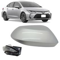 Capa Retrovisor Pisca Seta Corolla 2020 2021 2022 2023 2024 2025 Lado Direito Prata Supernova