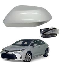 Capa Retrovisor Pisca Seta Corolla 2020 2021 2022 2023 2024 2025 Lado Esquerdo Prata Supernova