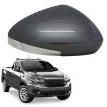 Capa Retrovisor Pisca Seta Fiat Strada 2021 2022 2023 2024 2025 Lado Direito Cinza Silverstone Original