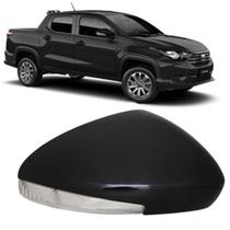 Capa Retrovisor Pisca Seta Fiat Strada 2021 2022 2023 2024 2025 Lado Direito Preto Vulcano Original