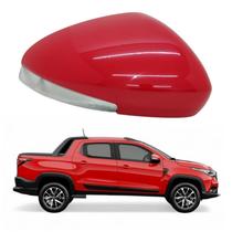 Capa Retrovisor Pisca Seta Fiat Strada 2021 2022 2023 2024 2025 Lado Direito Vermelho Monte Carlo Original
