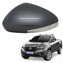 Capa Retrovisor Pisca Seta Fiat Strada 2021 2022 2023 2024 2025 Lado Esquerdo Cinza Silverstone Original