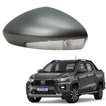 Capa Retrovisor Pisca Seta Fiat Strada Ranch Volcano 2023 2024 2025 Lado Esquerdo Cinza Strato Fosco