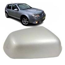 Capa Retrovisor Polo Golf 2007 Até 2014 Direita Prata Sem Furo de Pisca