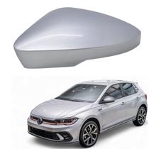Capa Retrovisor Polo Gts 2021 2022 2023 2024 2025 Lado Esquerdo Prata Sirius Original