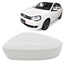 Capa Retrovisor Polo Sportline 2012 2013 2014 Branco Cristal Esquerdo Sem Furo Original