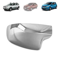 Capa retrovisor renault sandero logan duster 2009 a 2015 cromada lado esquerdo Capa retrovisor renault sandero logan duster 2009 a 2015 cromada lado esquerdo