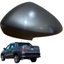 Capa retrovisor strada 2020 até 2025 com furo cinza silvestone lado esquerdo
