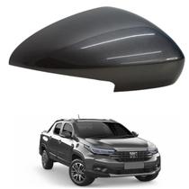 Capa Retrovisor Strada Freedom 2021 2022 2023 2024 2025 Lado Direito Cinza Silverstone Com Furo