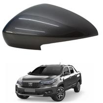 Capa Retrovisor Strada Freedom 2021 2022 2023 2024 2025 Lado Esquerdo Cinza Silverstone Com Furo