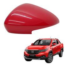 Capa Retrovisor Strada Freedom 2021 2022 2023 2024 2025 Lado Esquerdo Vermelho Monte Carlo Com Furo