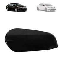 Capa retrovisor toyota corolla 2014 a 2017 com furo pisca black piano lado direito