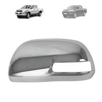 Capa retrovisor toyota hilux 2012 a 2015 com furo pisca cromada lado esquerdo Capa retrovisor toyota hilux 2012 a 2015 com furo pisca cromada lado esquerdo