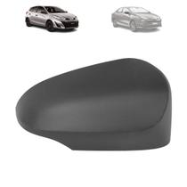 Capa retrovisor toyota yaris 2018 a 2023 com furo pisca preta lado direito