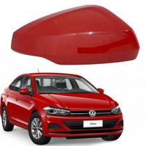 Capa Retrovisor Virtus 2018 2019 Lado Direito Vermelho Tornado