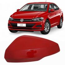 Capa Retrovisor Virtus 2018 2019 Lado Esquerdo Vermelho Tornado Original