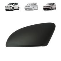 Capa retrovisor volkswagen gol g6 2012 a 2025 fox 2010 a 2025 up 2012 a 2025 com furo pisca preta lado esquerdo
