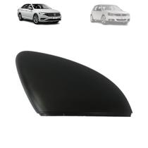 Capa retrovisor volkswagen golf 2014 a 2019 jetta 2019 a 2021 com furo pisca preta lado direito