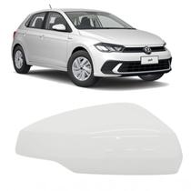 Capa Retrovisor Volkswagen Polo 2018 2019 2020 2021 2022 2023 2024 2025 Branco Cristal Lado Direito Original