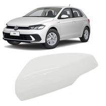 Capa Retrovisor Volkswagen Polo 2018 2019 2020 2021 2022 2023 2024 2025 Branco Cristal Lado Esquerdo Original