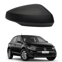 Capa Retrovisor Volkswagen Polo 2018 2019 2020 2021 2022 2023 2024 2025 Lado Direito Preto Texturizado