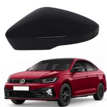 Capa Retrovisor Volkswagen Virtus Highline 2021 2022 2023 2024 2025 Lado Esquerdo Preto Ninja Original
