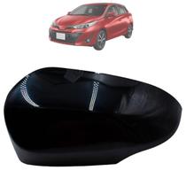 Capa Retrovisor Yaris P/ Pisca Original Preto Liso 2018 até 2024 Capa Retrovisor Yaris P/ Pisca Original Preto Liso 2018 até 2024