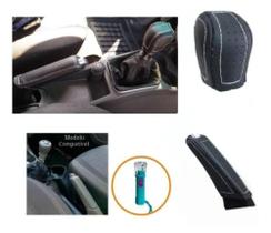 Capa Revestimento Couro Câmbio Manual e Alavanca freio de Mão Fiat Palio Sporting Essence Atractive