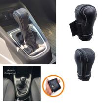 Capa revestimento em Couro Manopla de Câmbio Manual hyundai hb20 Plus 2013 a 2022