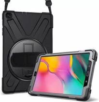 Capa Robusta Antishock p/ Tablet Galaxy Tab A 10.1 T510 T515 Preta c/Alça