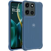 Capa robusta para Motorola Moto G 2025 azul escuro à prova de choque