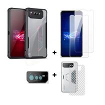 Capa Rog Phone 6/6d Armour + 2 Películas Vidro Clear Premium + Pel Cam + Pel Tampa Traseira