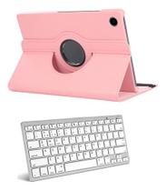 Capa Rosa Com Teclado P Tablet Samsung Galaxy A7 Lite 8.7 Capa Rosa Com Teclado P Tablet Samsung Galaxy A7 Lite 8.7