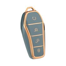 Capa Rosa De TPU Macio Para Chave De Carro Com 4 Botões Para BYD Atto 3 Han EV Dolphin, Suporte De