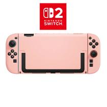 Capa rosa pastel nintendo switch 2 case proteçao ns2 acessório Capa rosa pastel nintendo switch 2 case proteçao ns2 acessório